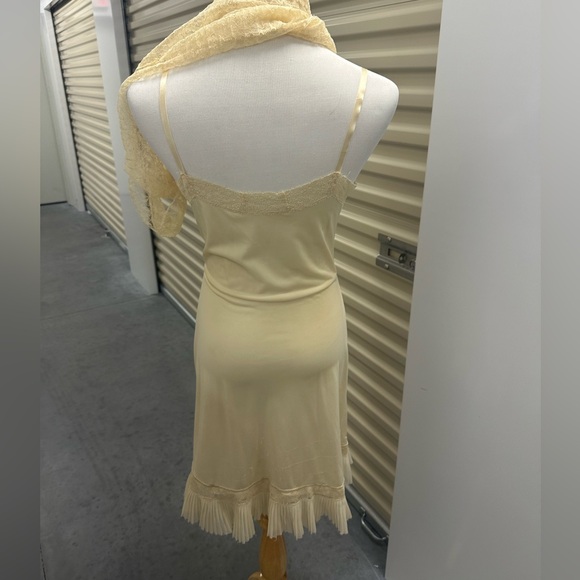 Vintage Cream Lace Slip Grunge Indie - Picture 6 of 6
